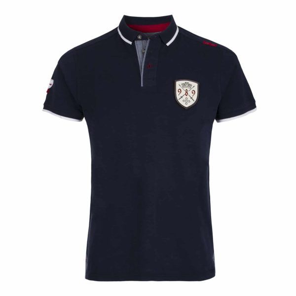 Polo amalric One Homme Face blue marine pour blason brodé