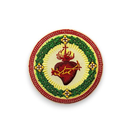 Patch Sacré Coeur de Jésus rond